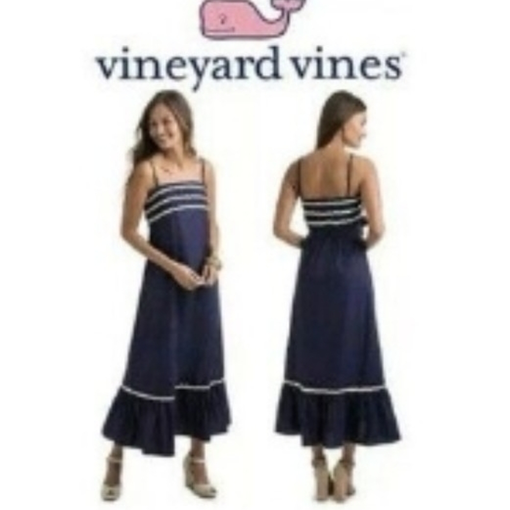Vineyard Vine Navy Blue Maxi Dress - Picture 2 of 3